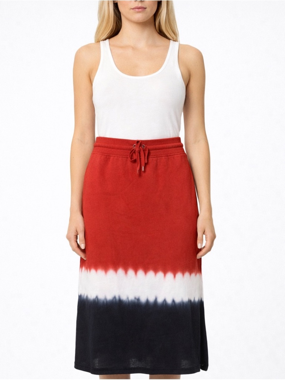 Polo‎ Ralph Lauren Skirt USA Patriotic Size Small Women's Ombre Red Blue NWT